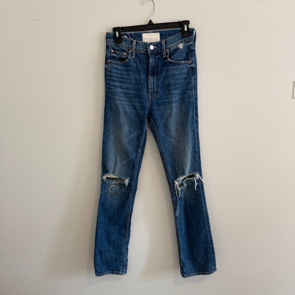 Mother Superior The High Waisted Rider Skimp Jeans in Playing With Scissors Size